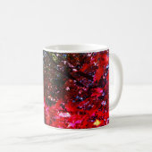 Mug Élégants arbres d'automne feuilles roses rouges (Devant droit)