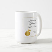 Mug Élégants Enseignants Golden Pastel Retraite Party (Devant droit)