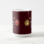 Mug Élégants ornements de Noël avec rennes (Centre)