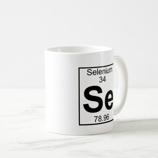 Mug Élément 034 - Se - Sélénium (plein) (Devant droit)