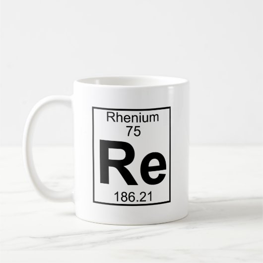 Mug Élément 075 - Re - rhénium (plein) (Gauche)