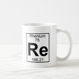 Mug Élément 075 - Re - rhénium (plein)