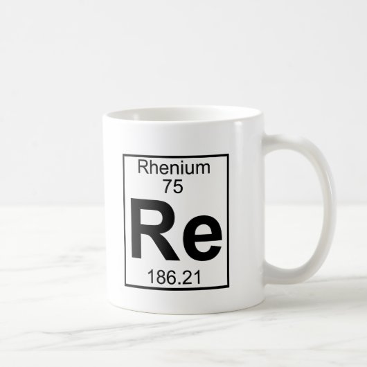 Mug Élément 075 - Re - rhénium (plein) (Droite)