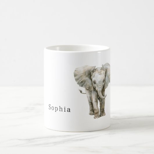 Mug Élément Animalier Éléphant Gris Safari (Centre)