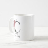 Mug Élément carbone floral (Devant gauche)