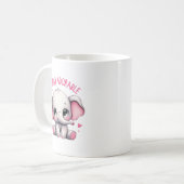 Mug Élément d'art d'éléphant totalement adorable et mi (Devant gauche)
