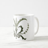 Mug élément de décoration grec vert antique (Devant droit)