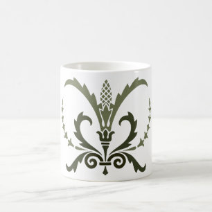 Mug élément de décoration grec vert antique