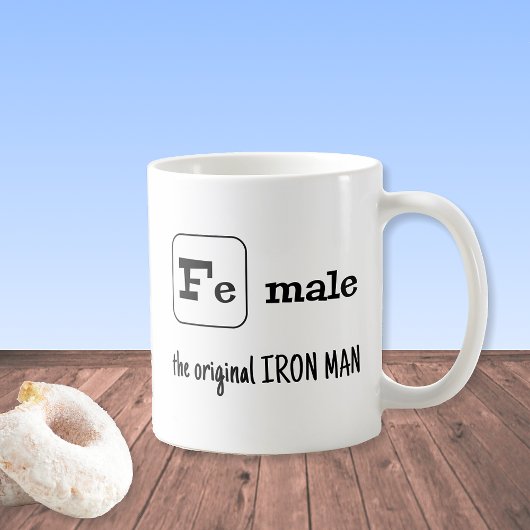 Mug Élément de fer de jeu de sport Fe mâle