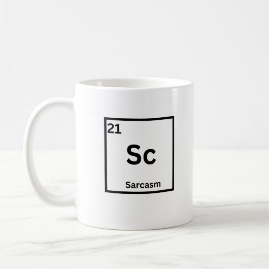 Mug Élément de sarcasme humour scientifique drôle (Gauche)