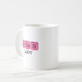 Mug Élément de table périodique rose Boss Lady (Devant gauche)