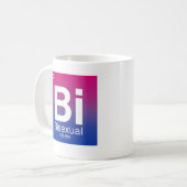 Mug Élément de tableau périodique bisexuel (Devant gauche)