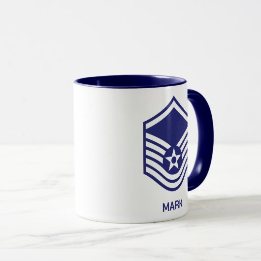 Mug Élément E-7 - Sergent-maître Rank Force aérienne (Devant droit)