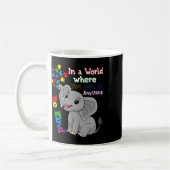 Mug Élément éléphant mignon et pièce de puzzle pour la (Gauche)