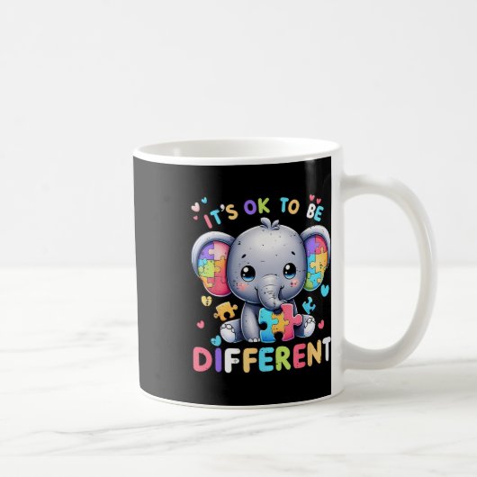 Mug Élément Éléphant Sensibilisation à l'autisme C'est (Droite)