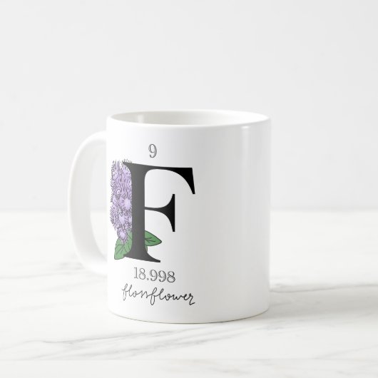 Mug Élément floral fluorure (Devant gauche)