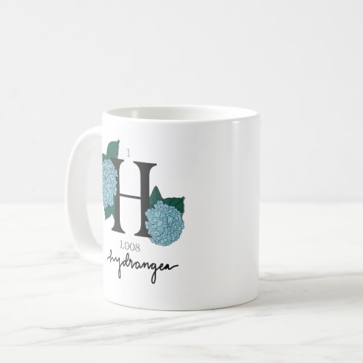 Mug Élément hydrogène floral (Devant gauche)