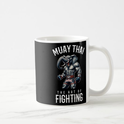 Mug Élément Muay Thai - Kickboxing et éléphant thaï (Droite)