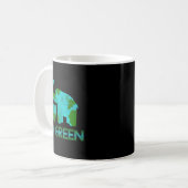 Mug Élément vert Éléphant Nature Climat Protéger Heure (Devant gauche)