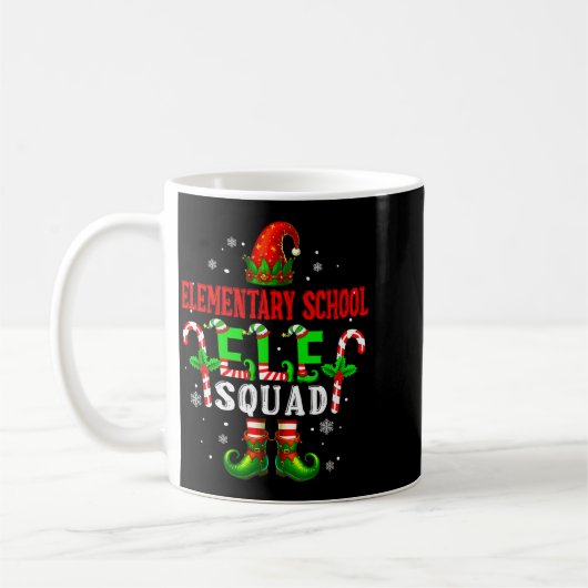 Mug Elementary School Elf Squad Xmas Elf Hat Scute Ss  (Gauche)