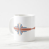 Mug Éléments Art déco en or rose, marron & bleu (Devant gauche)