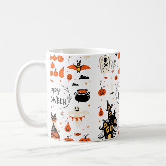 Mug Eléments de design Halloween. Cliparts d'Halloween (Gauche)