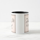 Mug Éléments de gribouillis de fleurs tourbillonnent s (Centre)