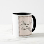 Mug Éléments de gribouillis de fleurs tourbillonnent s (Devant droit)