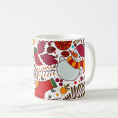 Mug Éléments de Noël festifs Design sans couture (Devant droit)