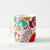 Mug Éléments de Noël festifs Design sans couture (Devant gauche)