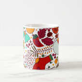 Mug Éléments de Noël festifs Design sans couture (Centre)