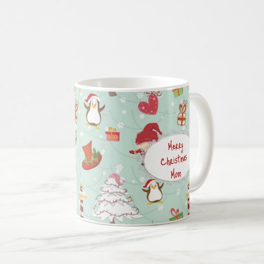 Mug Éléments de Noël Renne Elfes (Devant droit)