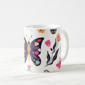 Mug Eléments de printemps Papillons Oiseaux Fleurs (Devant droit)