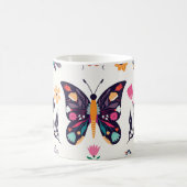 Mug Eléments de printemps Papillons Oiseaux Fleurs (Centre)
