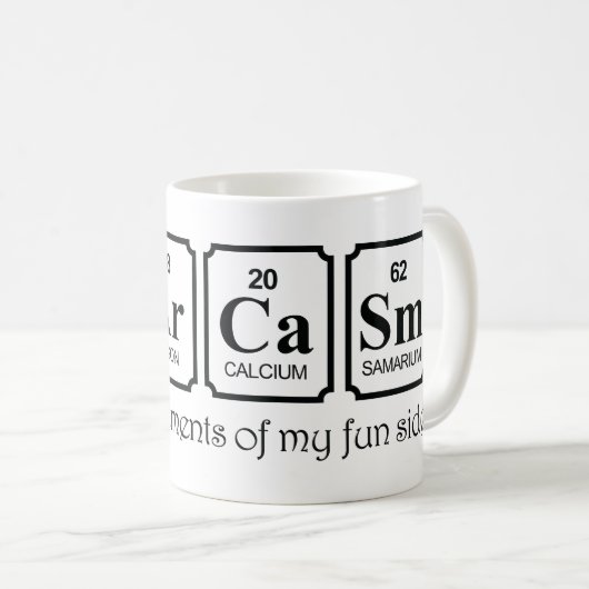 Mug Éléments de sarcasme (Devant droit)