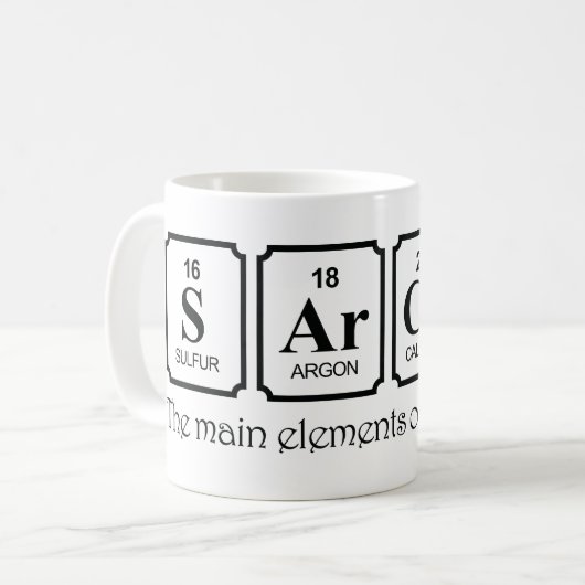 Mug Éléments de sarcasme (Devant gauche)