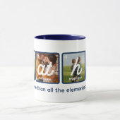 Mug Éléments de tableau périodique Bonne Fête des père (Centre)