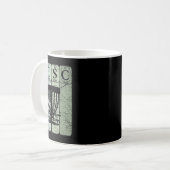 Mug Éléments de tableau périodique de golf sur disque (Devant gauche)