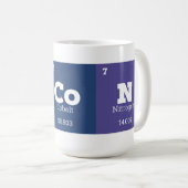 Mug Éléments de tableau périodique de la balise drôle (Devant droit)