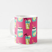 Mug Eléments d'été écotiques, backgro sans soudure vin (Devant gauche)