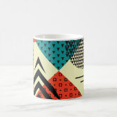 Mug Eléments géométriques tendance, Style Rétro. (Centre)