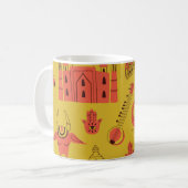 Mug Éléments Indiens, Main Tirée Vintage. (Devant gauche)