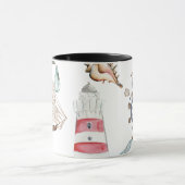 Mug Éléments nautiques à l'aquarelle Marin (Centre)