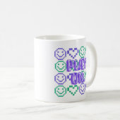 Mug Éléments Pixelisés de Style de Jeu et de Jeu (Devant droit)