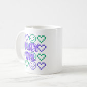 Mug Éléments Pixelisés de Style de Jeu et de Jeu (Devant gauche)