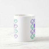 Mug Éléments Pixelisés de Style de Jeu et de Jeu (Centre)