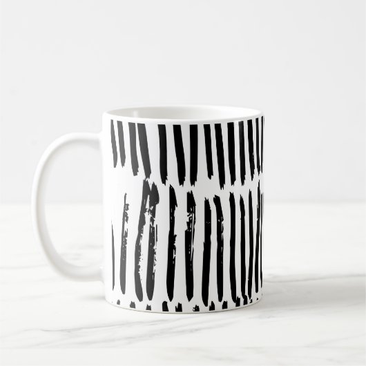 Mug Éléments Verticaux : Style Sans Mer Dessiné À La M (Gauche)