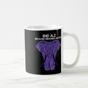 Mug Eléphant Alzheimer Sensibilisation Vêtements Fin