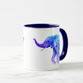 Mug Eléphant animal moderne Art numérique éléphants (Devant droit)