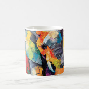 Mug Eléphant arc-en-ciel Abstrait